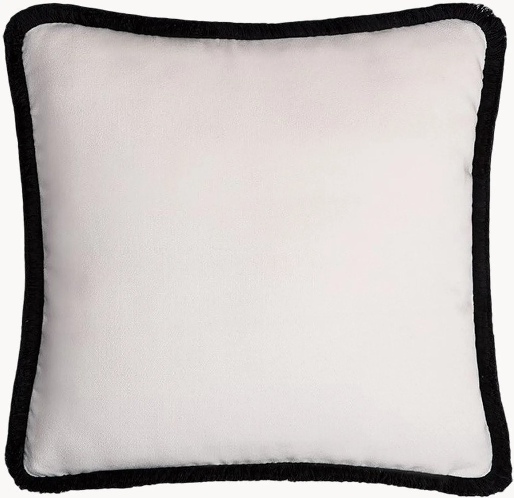 Almofada decorativa em veludo artesanal Happy