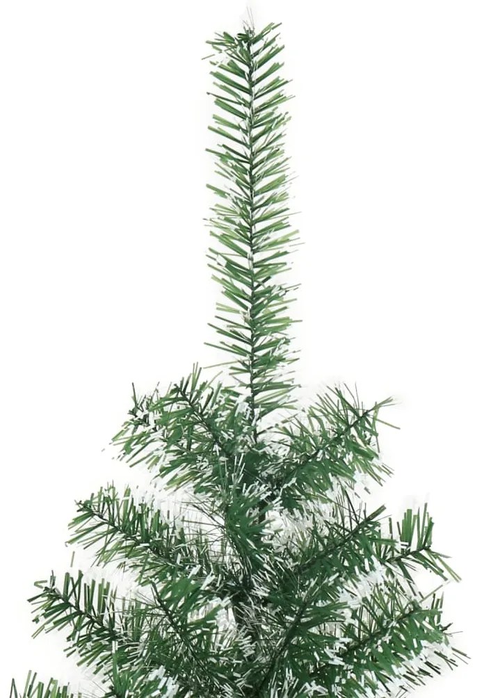 Árvore de Natal artificial c/ flocos de neve 210 cm verde