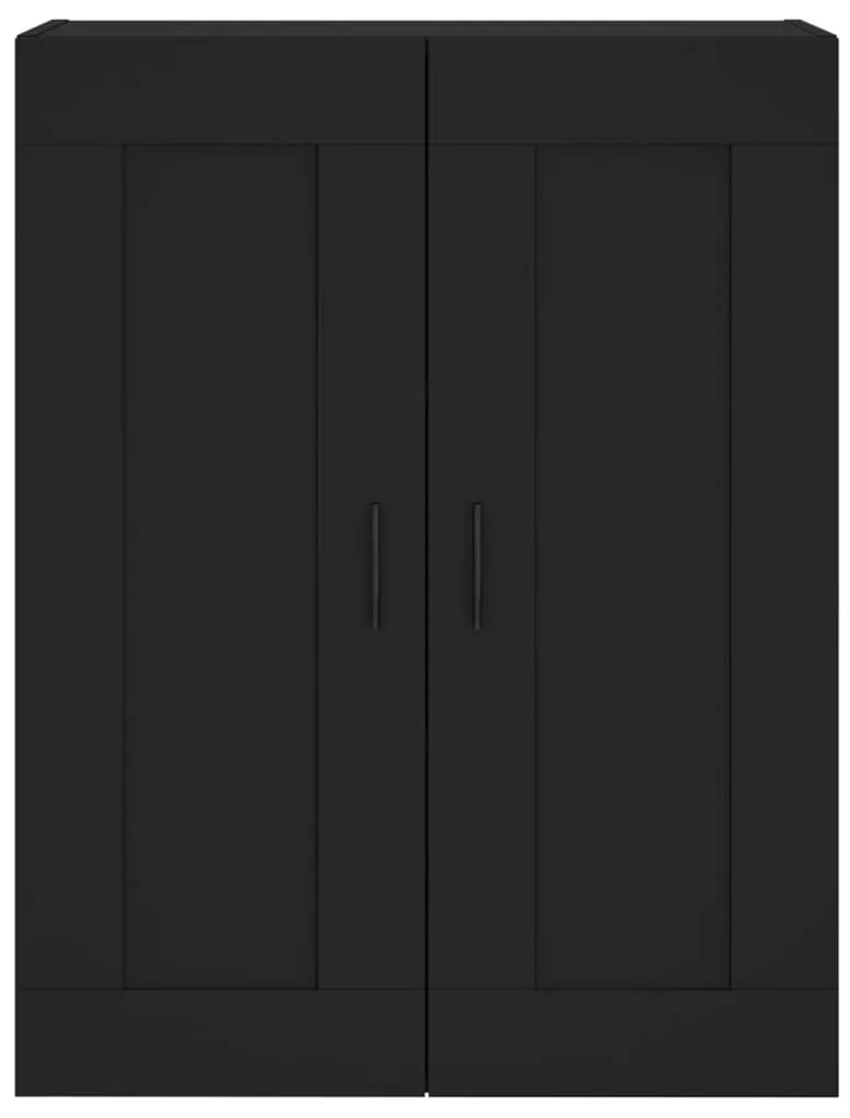 Móveis de parede 2 pcs derivados de madeira preto