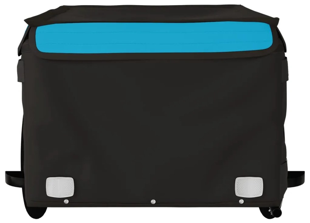 Reboque para bicicleta 45 kg ferro preto e azul