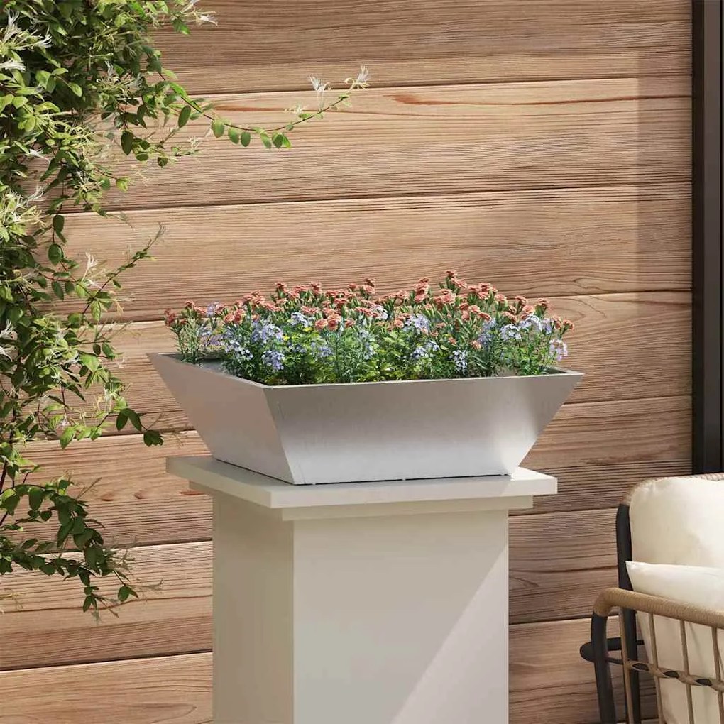 Vaso de Jardim 50x50x15 cm em Aço Inoxidável