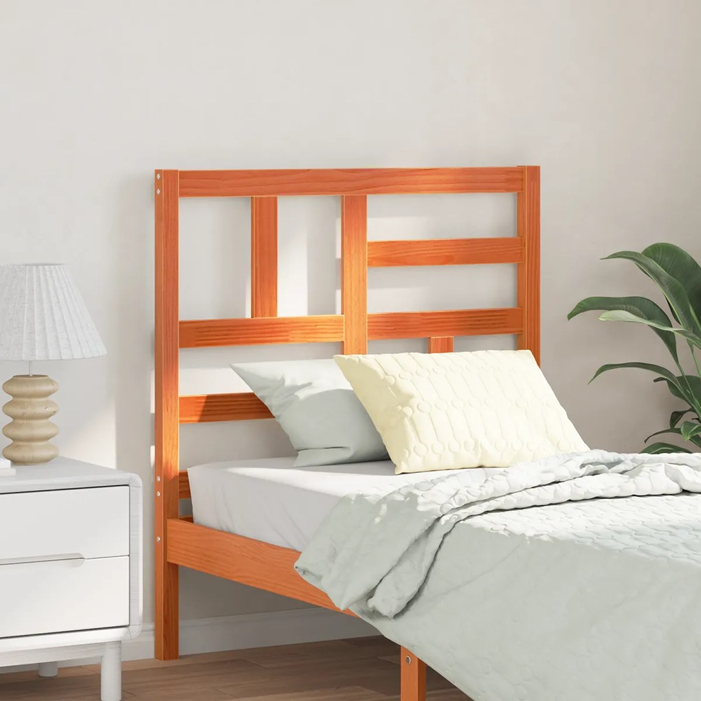 vidaXL Cabeceira de Cama com cabeceira Castanho-mel 80.5 x 4 x 104 cm