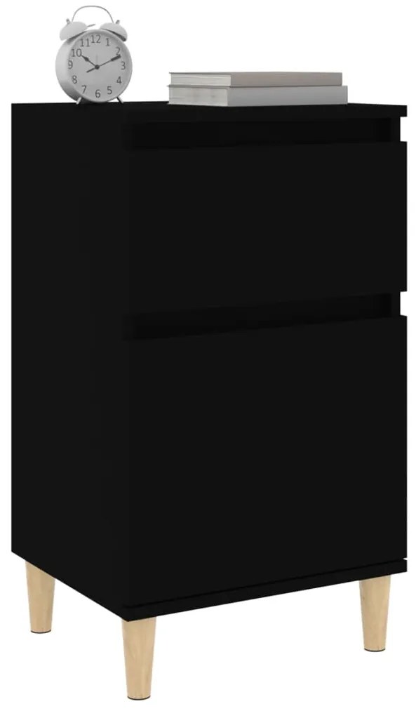 Mesa de cabeceira 40x35x70 cm preto