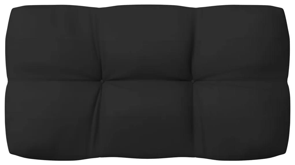 Almofadões para sofás de paletes 7 pcs preto