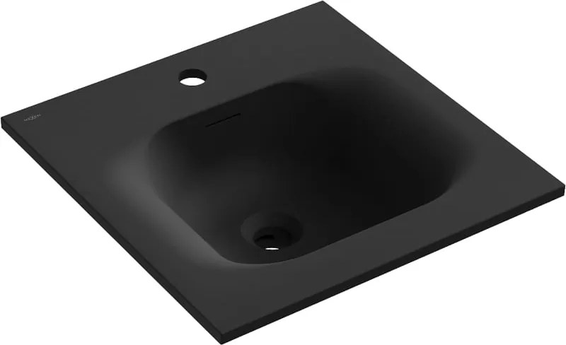 Mexen Vela lavatório embutido no tampo 46 x 46,5 cm, preto mate - 25234571