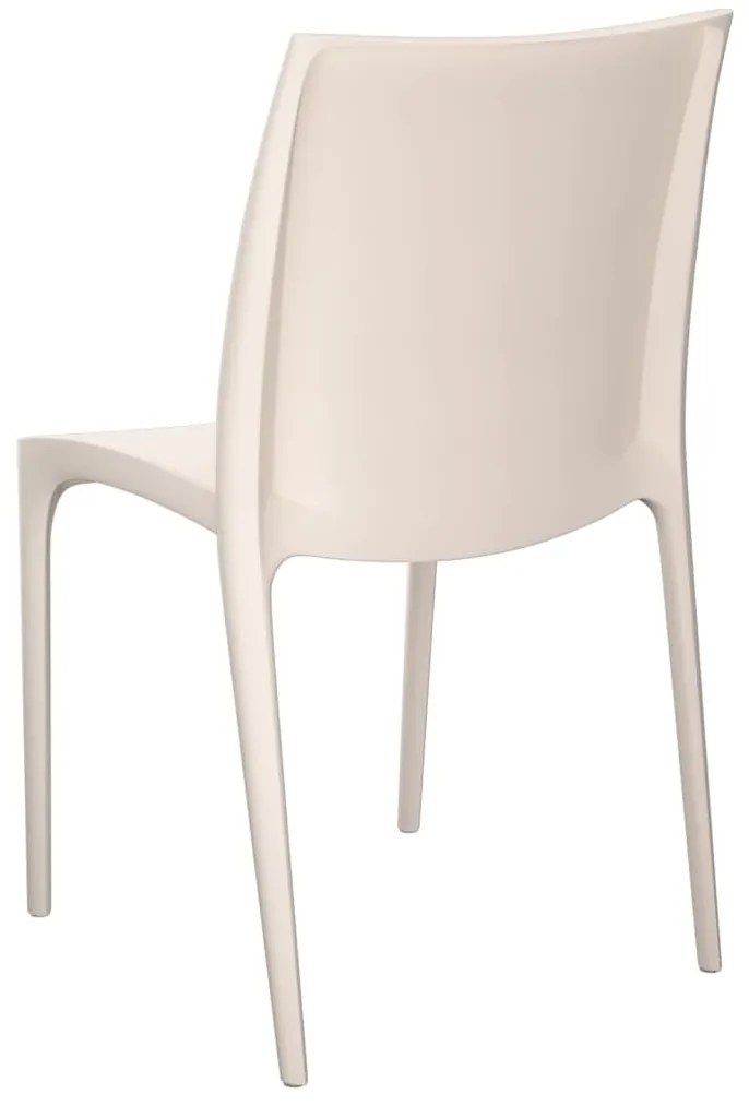 Cadeiras de jardim 2 pcs polipropileno 50x46x80 cm cor creme