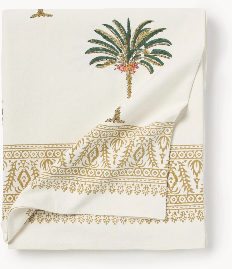 Toalha de mesa com impressão manual Palm Tree