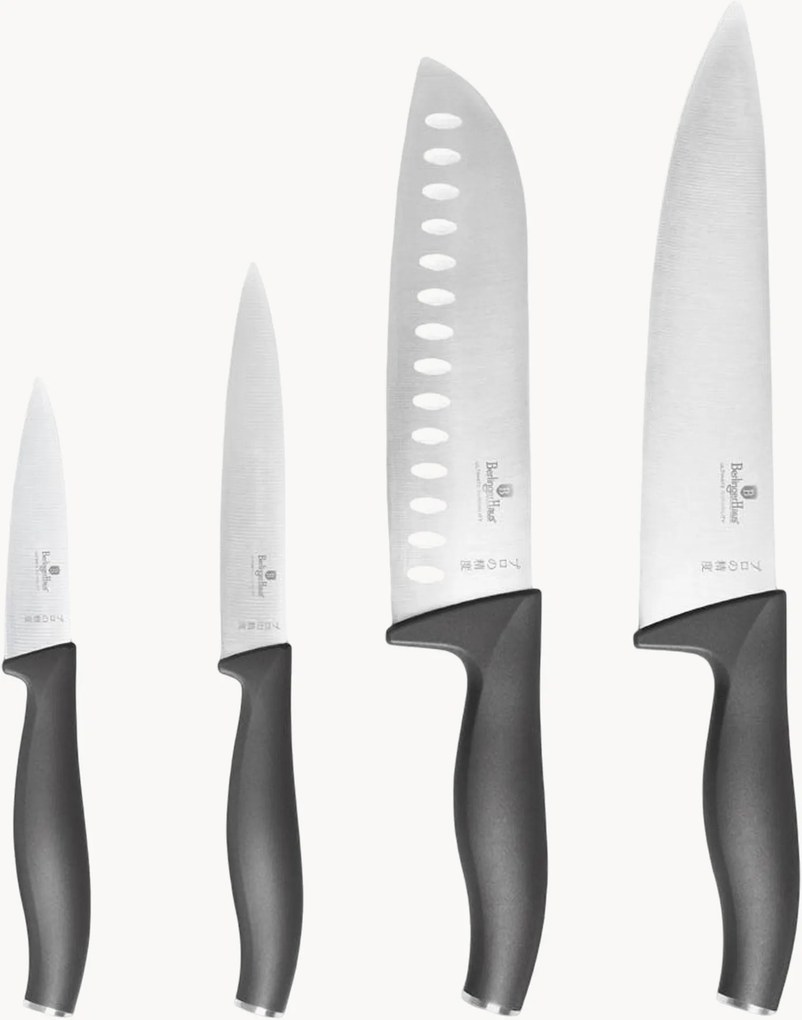 Conjunto de facas de cozinha Anthracite, conjunto de 4