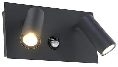 Aplique exterior cinzento escuro IP54 sensor-movimento LED - SIMON Moderno