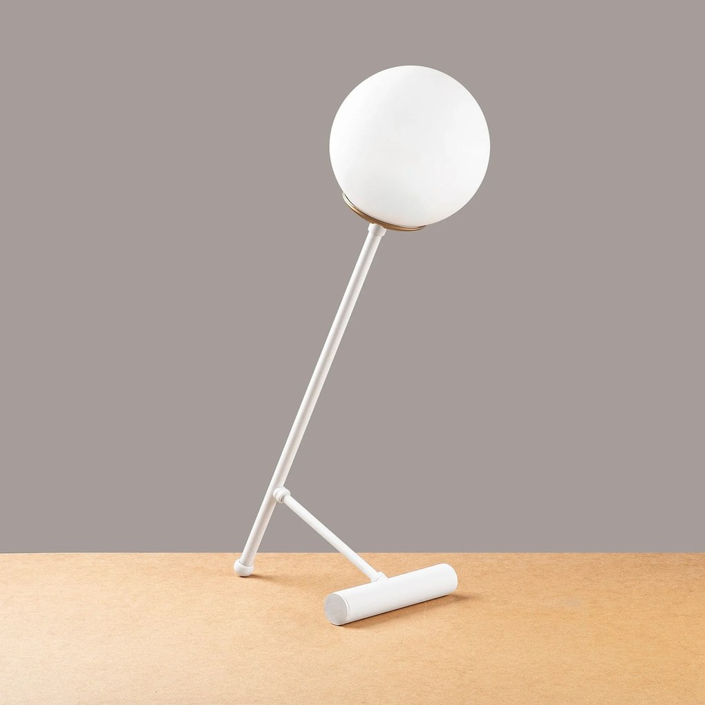 Candeeiro de Mesa Golf – Branco – 30 x 30 cm