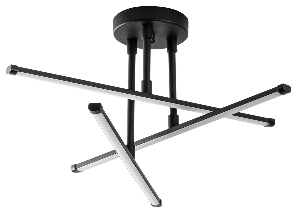 Candeeiro de Teto Ledflower – Preto – 51x26x51 cm