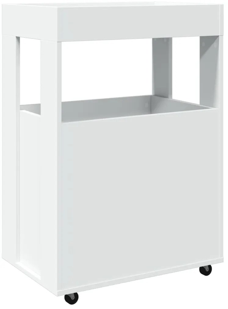 Carrinho de bar 60x39,5x89 cm derivados de madeira branco