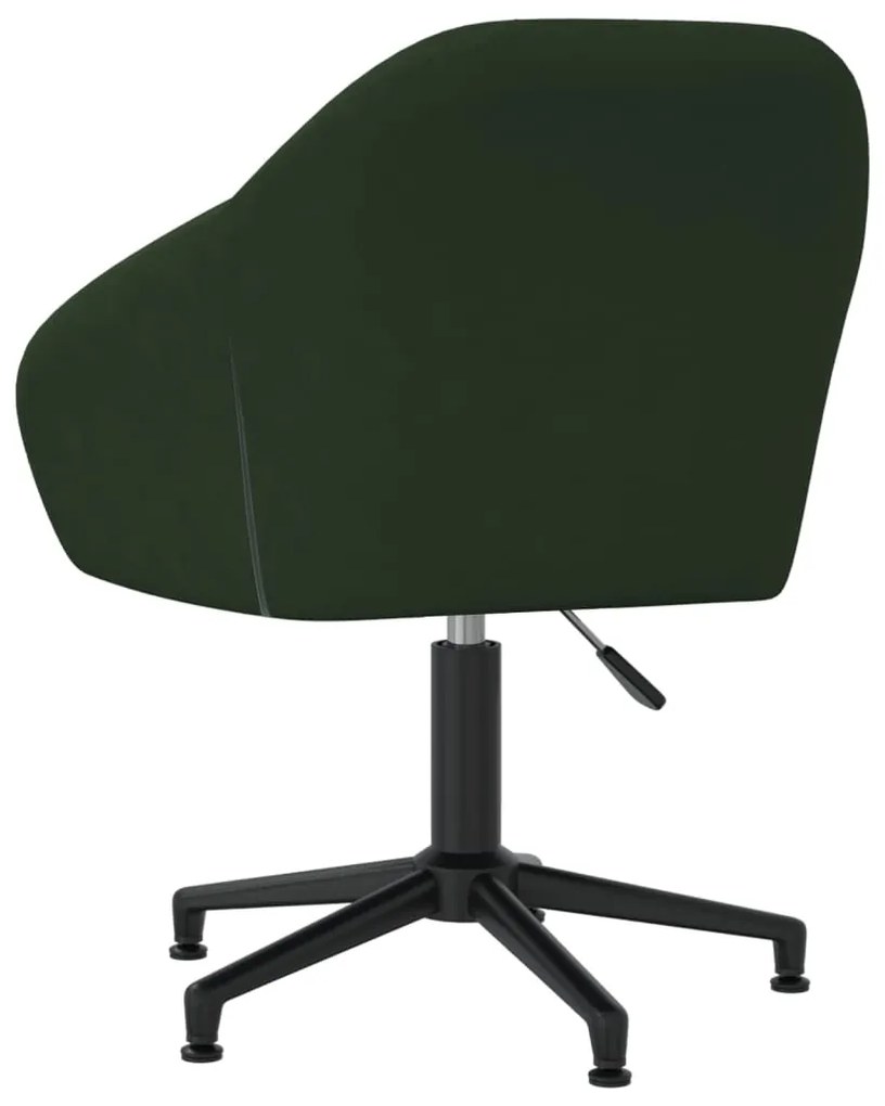 Cadeiras de jantar giratorias 2 pcs veludo verde-escuro