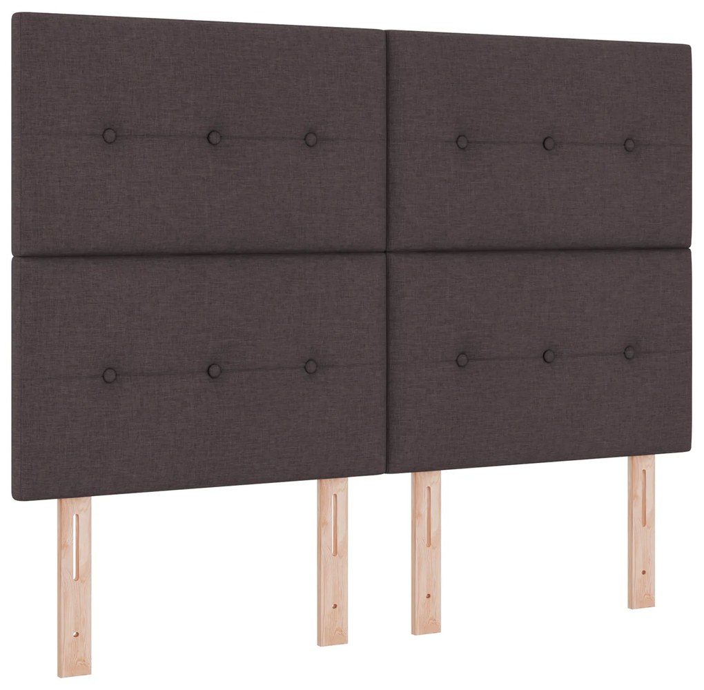 Estrutura de Cama vidaXL Castanho 140x200 cm Tecido