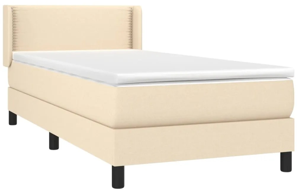 Cama com molas/colchão 80x200 cm tecido cor crème
