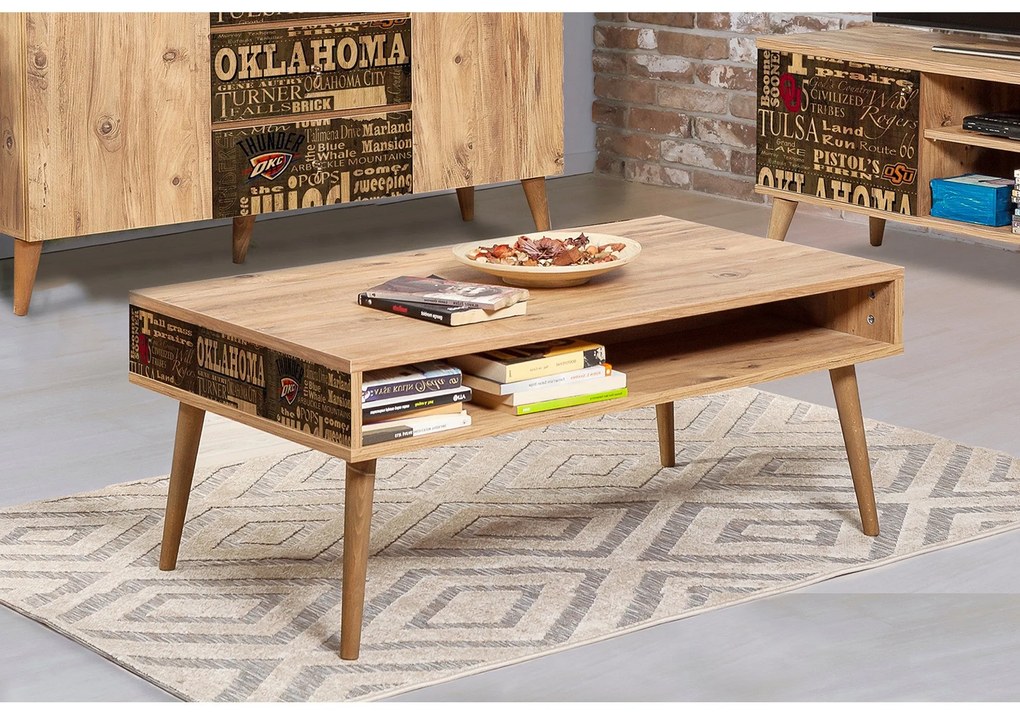Mesa de Centro Viva – Pinho Atlântico – 110x45x60 cm