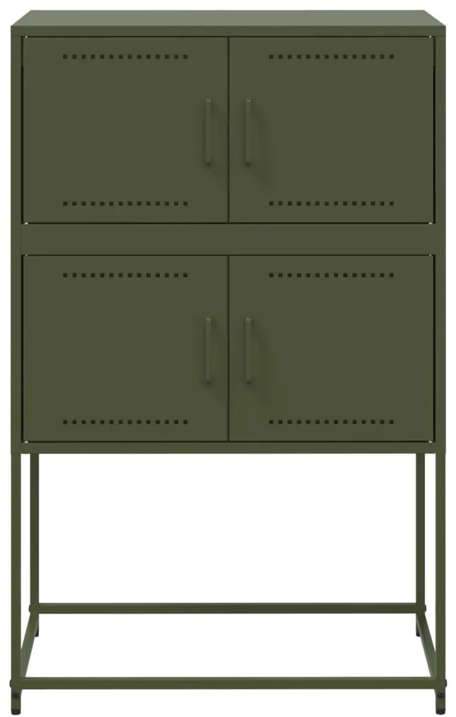 Aparador 68,5x38,5x107 cm aço verde azeitona