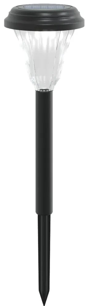 Luzes solares para caminhos com espigões 12 pcs branco