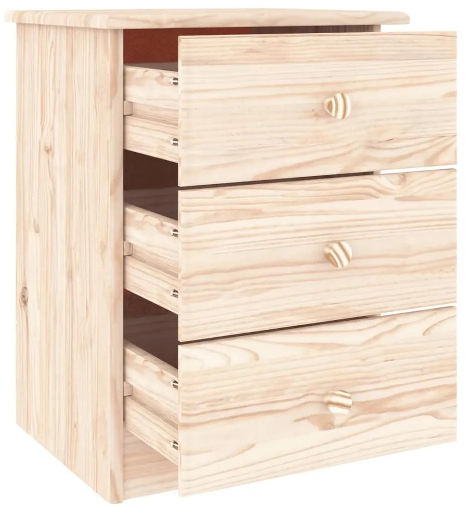 Mesa de cabeceira ALTA 41x35x55 cm madeira de pinho maciça