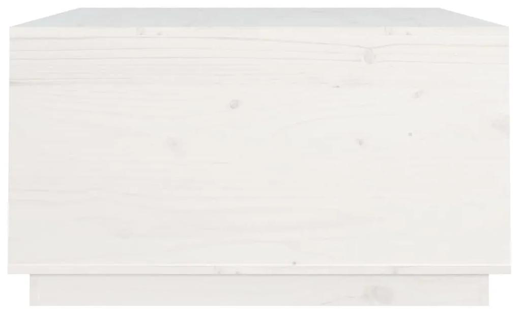 Mesa de centro 80x80x45 cm pinho maciço branco