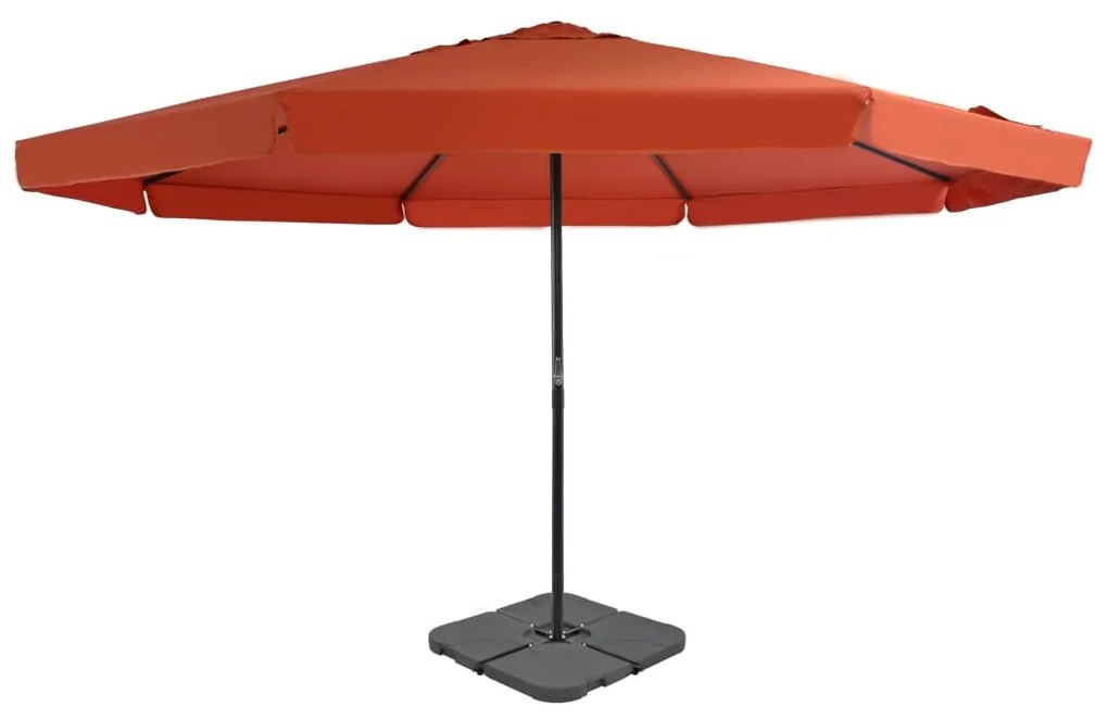 Guarda-sol de jardim com base portátil terracotta