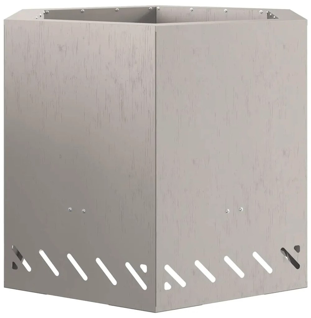 Fogueira Sem Fumaça Hexagonal 58x58x51 cm Aço Envelhecido