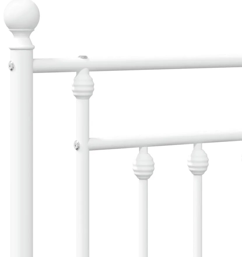 Cabeceira de cama 75 cm metal branco
