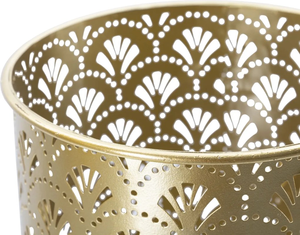 CONJUNTO DE 2 SUPORTES PARA VASOS GOLVY DOURADO Ø 21X52-19X42 CM (PLANTAS NÃO INCLUIDAS)