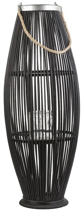 Lanterna decorativa preta 84 cm TAHITI Beliani