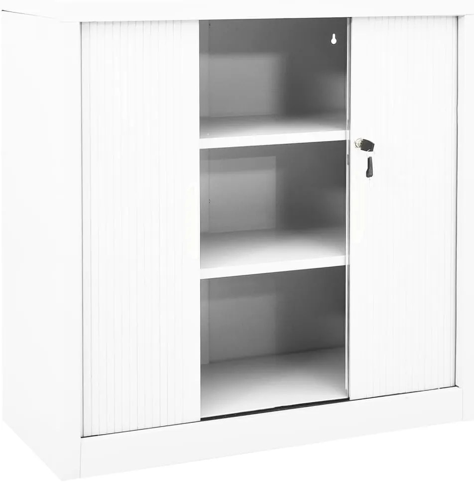 Armário com porta deslizante aço 90x40x90 cm branco