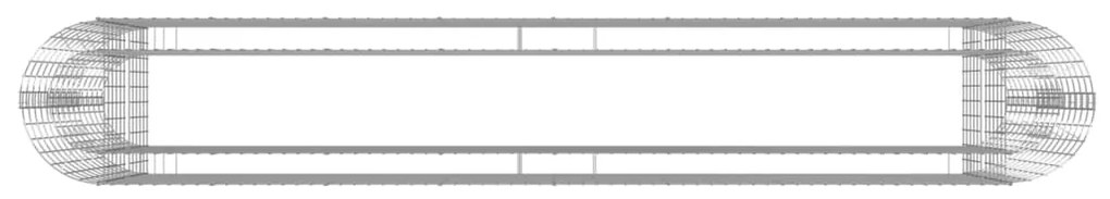 Canteiro elevado/cesto gabião 330x50x100 cm ferro galvanizado
