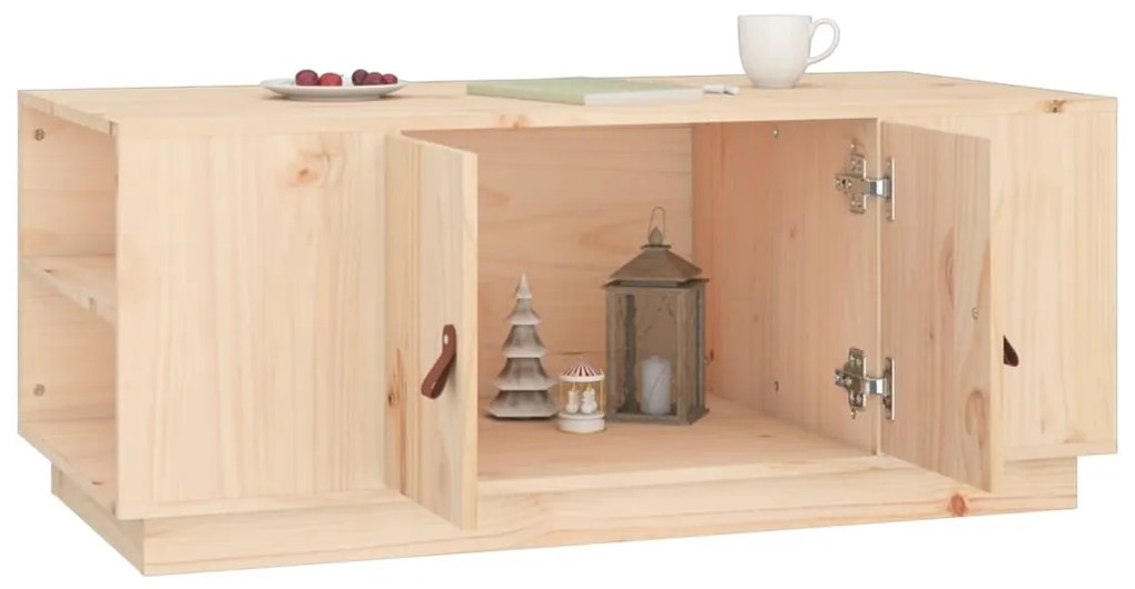 Mesa de centro 100x50x41 cm pinho maciço