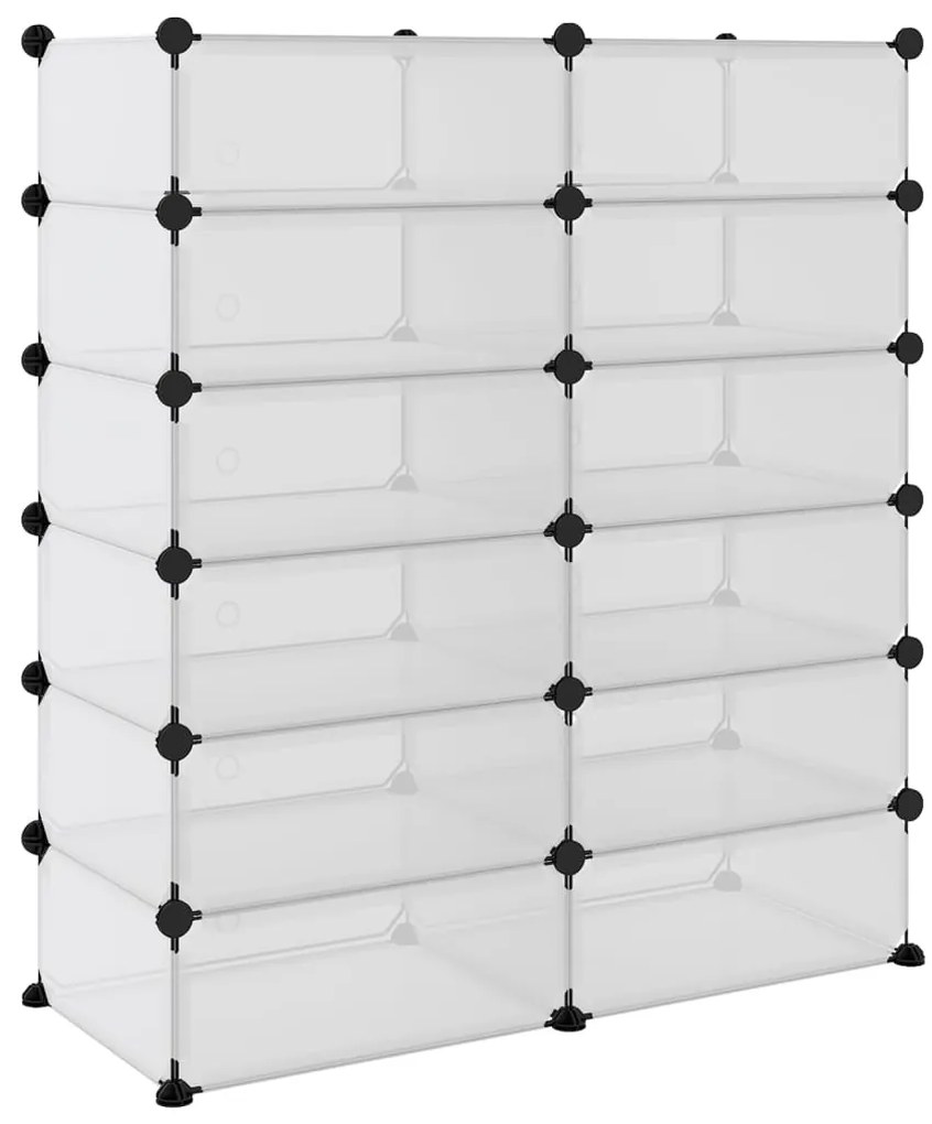 Sapateira 94,5x36,5x106 cm PP transparente