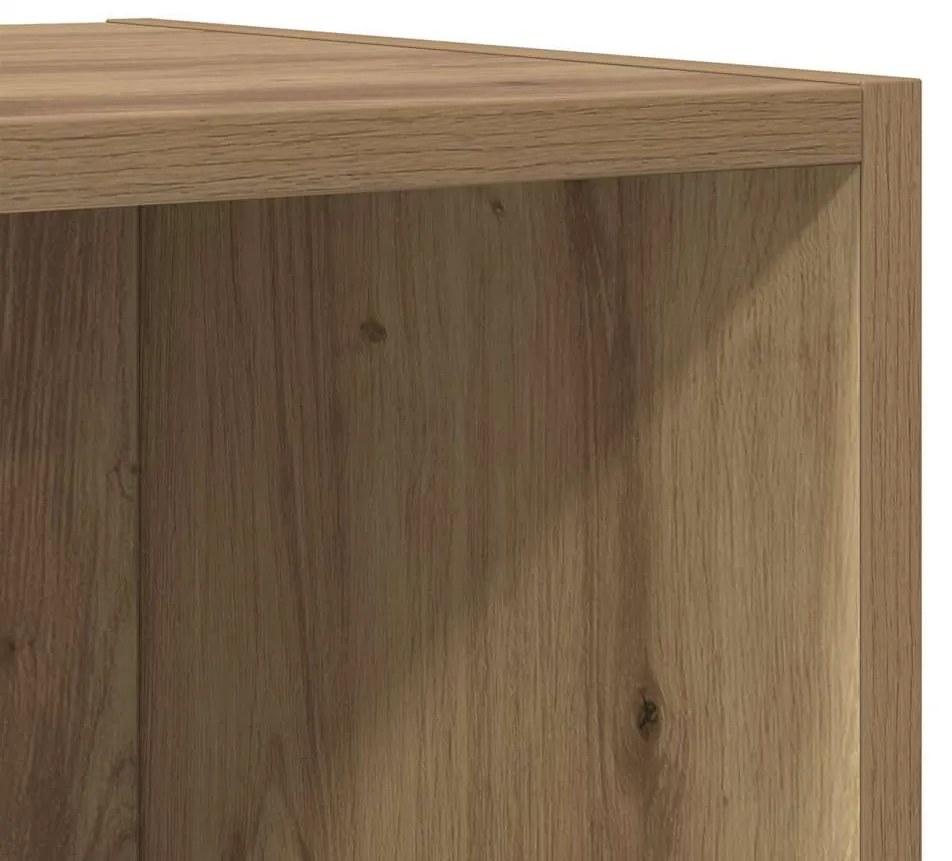 Gabinete de TV de Parede 4 pcs Carvalho Artesanal