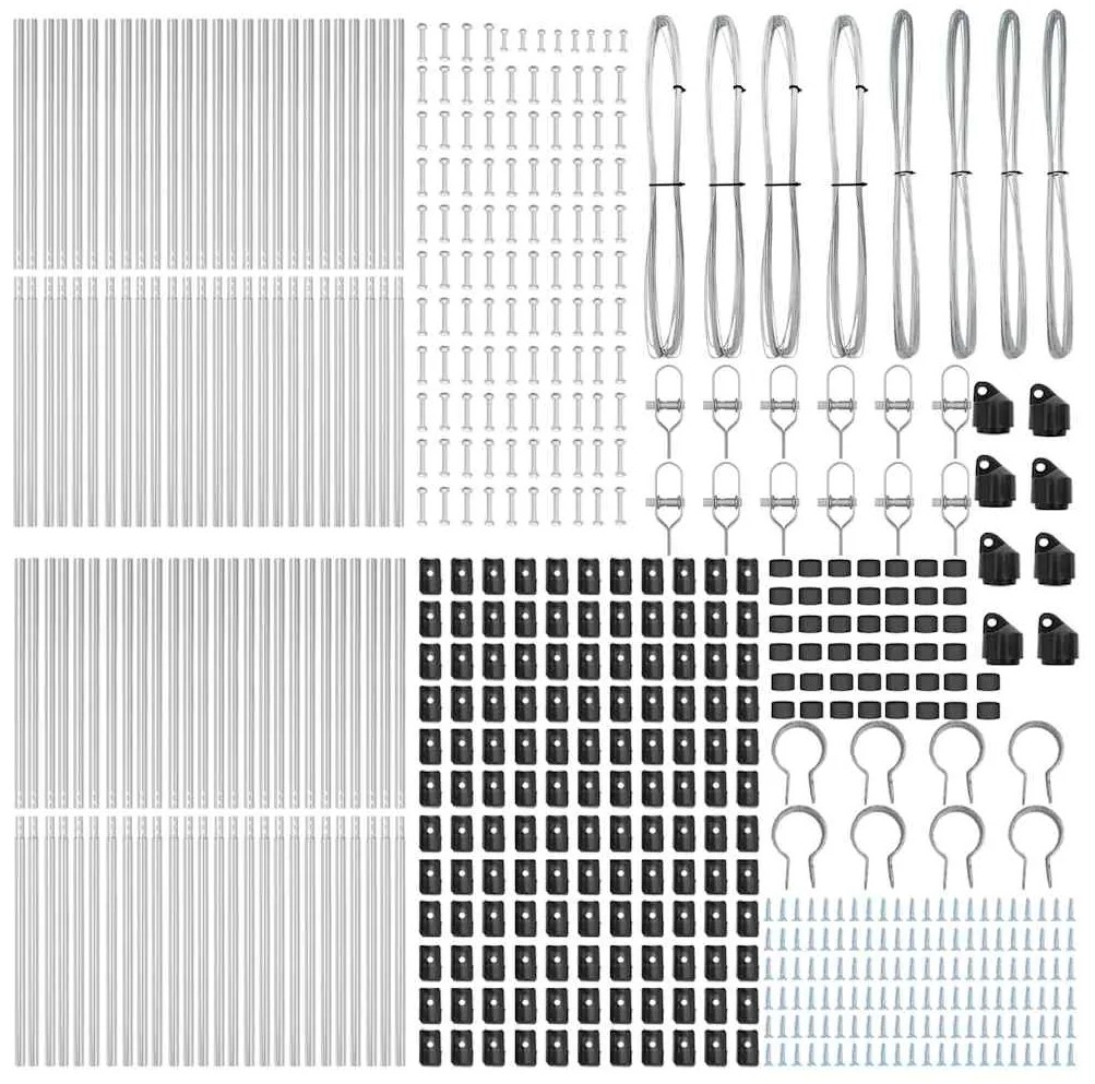 Postes de Cerca 52 pcs Ø32 mm 170 cm Aço Galvanizado