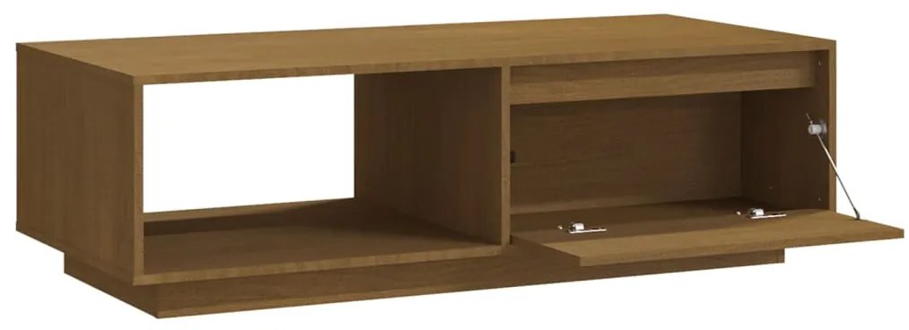 Mesa de centro 110x50x33,5 cm pinho maciço castanho mel