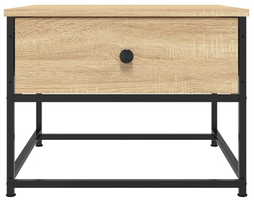 Mesa de centro 51x51x40 cm derivados de madeira carvalho sonoma