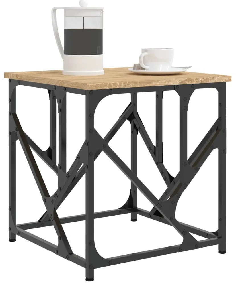 Mesa de centro 45x45x47,5 cm derivados madeira carvalho sonoma