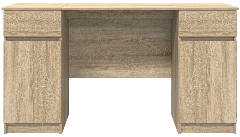 Mesa vidaXL Carvalho Sonoma 140x49x76 cm Madeira de engenharia