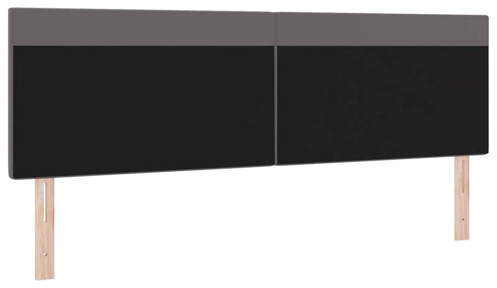 Cabeceira vidaXL Design Simples Cinza 180 cm Couro Sintético