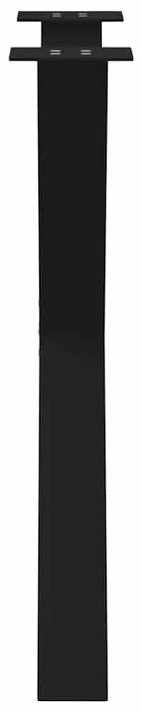 Pés de mesa de jantar em formato de X, 2 peças, preto, 80x (72-73) cm,