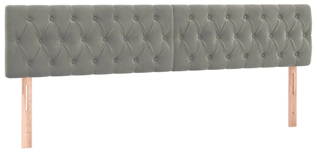 Cama boxspring com colchão 120x190 cm veludo cinzento-claro