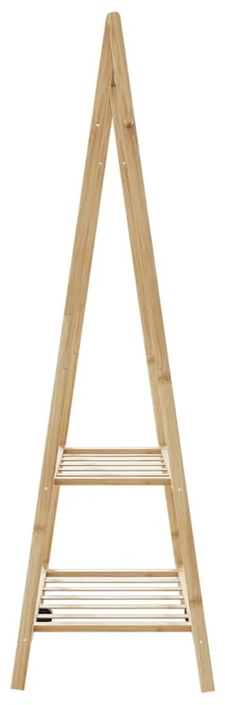 Roupeiro com prateleiras 96x45,5x150,5 cm bambu