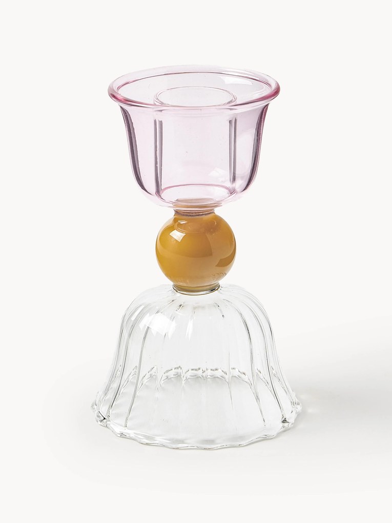 Castiçal em vidro de borossilicato Perle