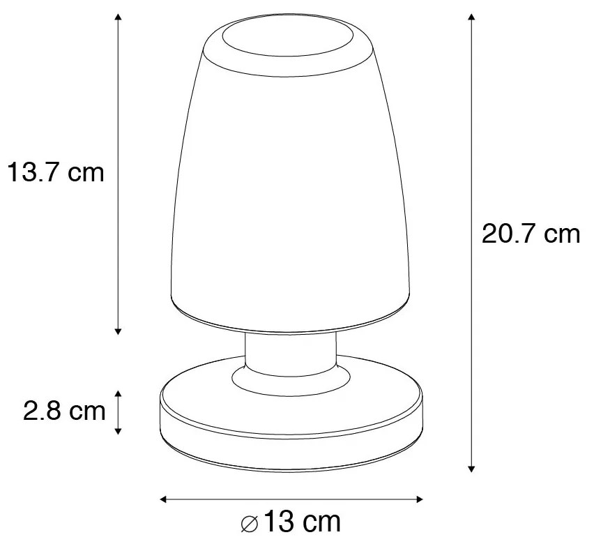 LED Candeeiros de mesa modernos de exterior branco recarregáveis - Alejandro Moderno