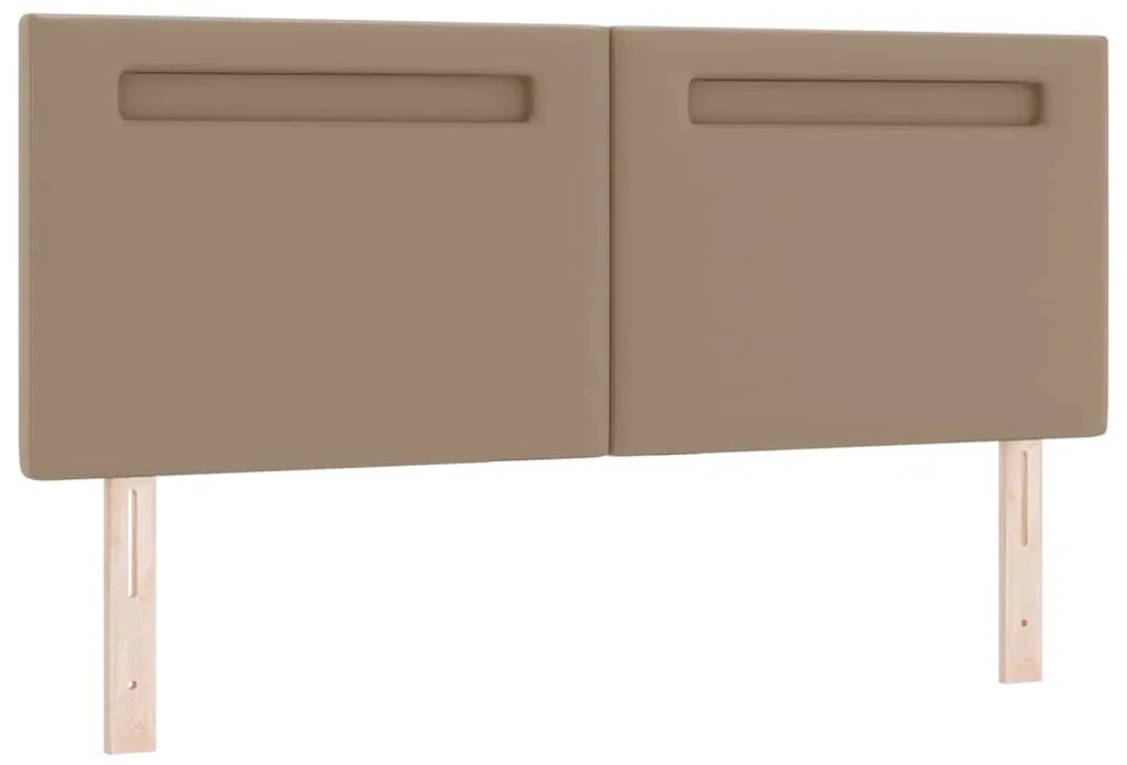 Cabeceira vidaXL Design Simples Cappuccino 160 cm em Couro Sintético