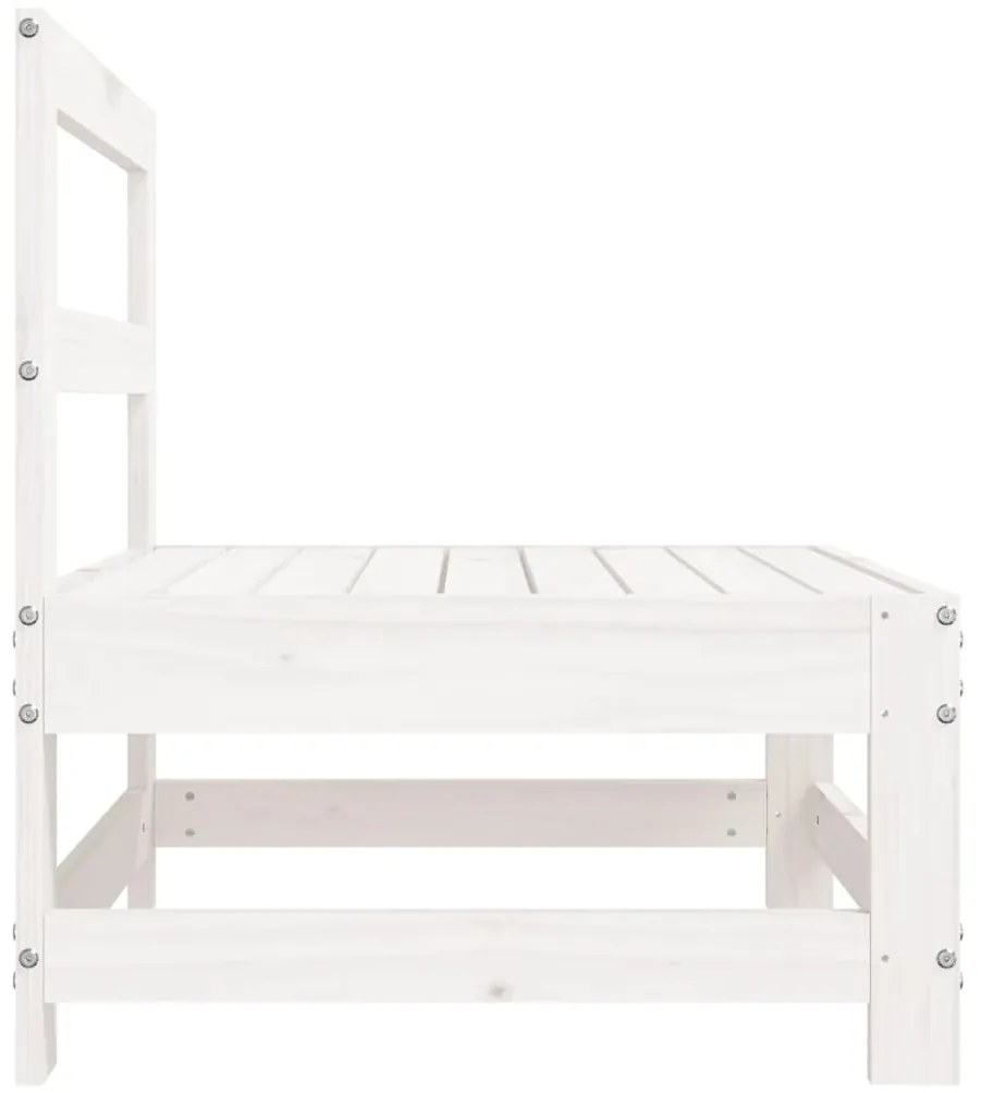 Sofás de centro para jardim 2 pcs madeira pinho maciça branco