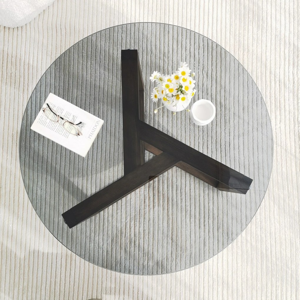 Mesa de Café Miro – Fumê – 75x40x75cm