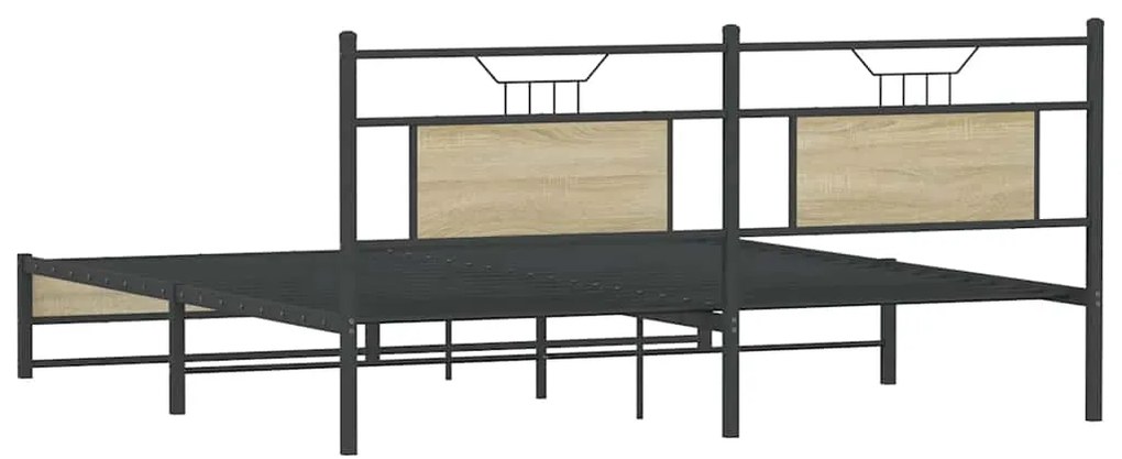 Estrutura cama s/ colchão derivados de madeira carvalho sonoma