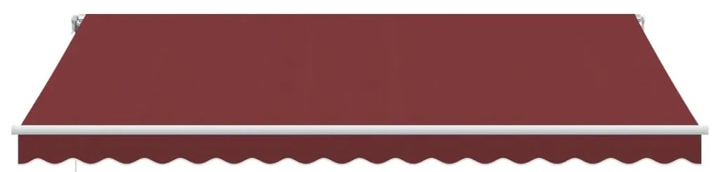 Toldo retrátil automático com luz LED 450x350 cm bordô